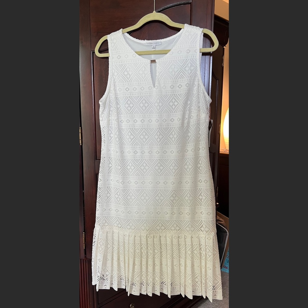 Sandra Darren Off White / Cream Lace Dress